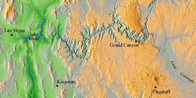 Mapa del Gran Cañón del Colorado