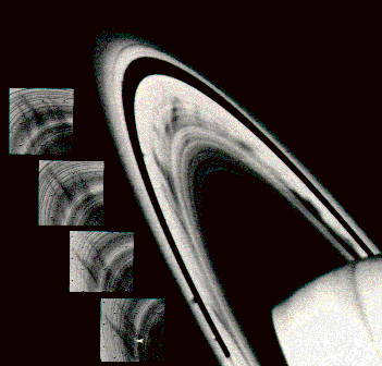 Manchas radiales en anillos de Saturno