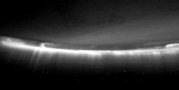 Aurora boreal de la Tierra, fotografiada por la ISS